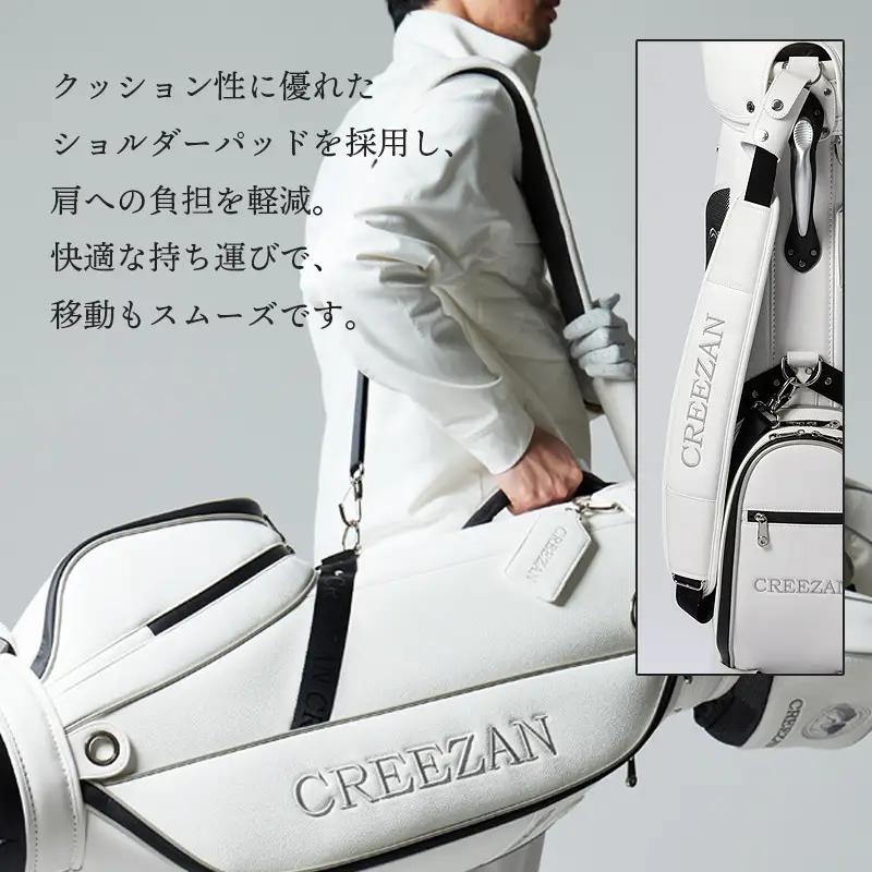 CREEZAN GOLF ゴルフバッグ クリーザンゴルフ キャディーバッグ CCGJ-018 ホワイト / キャディバッグ ゴルフ用品 メンズ レディース