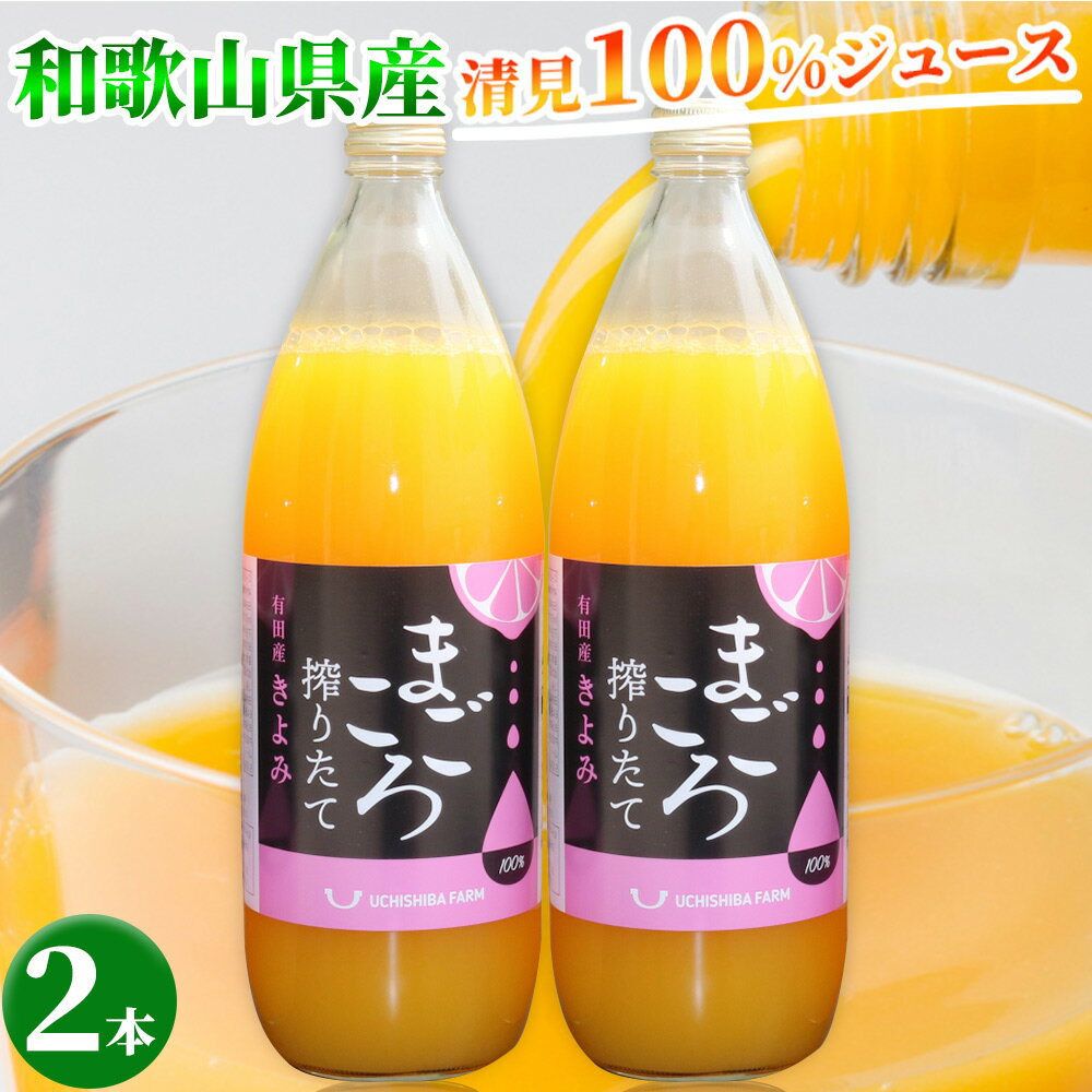 【ふるさと納税】【限定】 【まごころ搾りたて】清見 100%ジュース 1000ml 2本【ジュース 清見 みかんジュース オレンジジュース 柑橘 和歌山 有田】