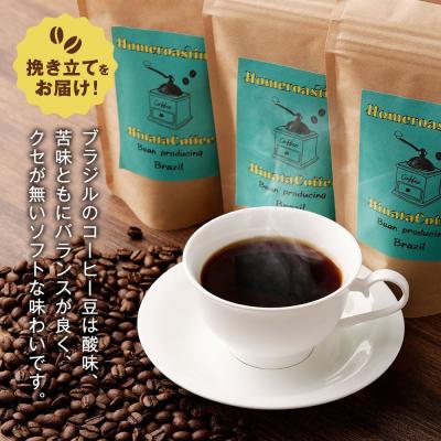 ふるさと納税 幸田町 【豆】コーヒー豆 粉(ブラジル サントス 中煎り 中細挽き)100g × 3個セット 計300g |  | 01