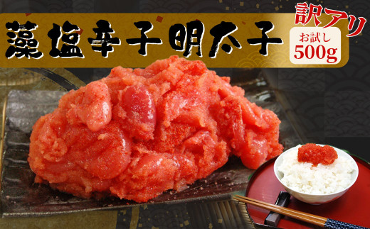 訳あり 特盛 お試し 藻塩 辛子明太子 500g ｜ r6-04203-0827 ｜ 明太子 めんたいこ 辛子 訳アリ わけあり たっぷり