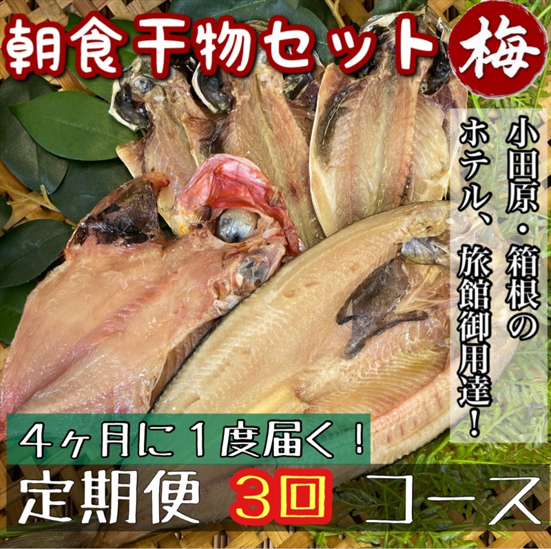 【4ヶ月に1回配送 定期便3回】小田原、箱根の旅館、ホテル御用達！朝食干物セット 梅【 まぐろや 神奈川県小田原市 】 142069_DQ229