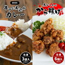 【ふるさと納税】 手作り 牛すじ煮込みカレー＆黒かしわのから揚げ 【冷凍】 ｜ カレー 牛すじ 野菜 煮込み からあげ 黒かしわ 地鶏 鶏 鶏肉 手作り 惣菜 セット 詰め合わせ 冷凍 特産品 山口 美祢市 美祢