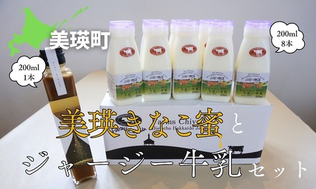 美瑛きなこ蜜とジャージー牛乳のセット | 国産 甘い 和風 和 スイーツ きなこ