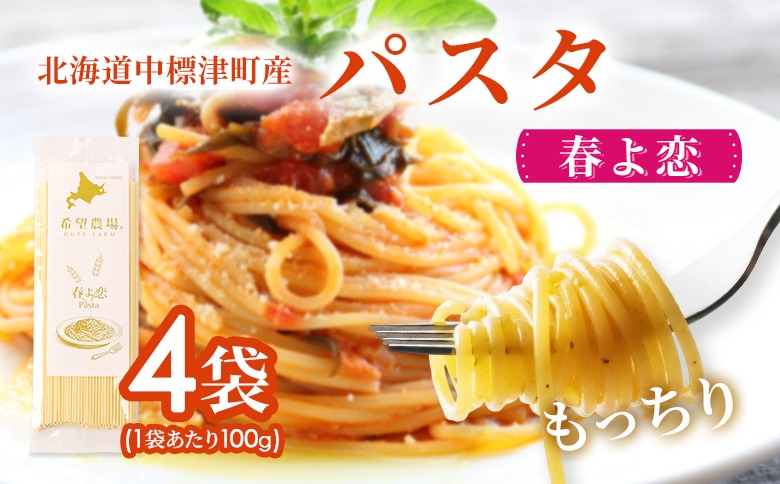 北海道中標津町産「春よ恋」パスタ×4袋【82001】