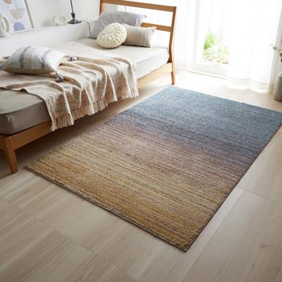 ふるさと納税 和泉市 【190×190cm】心地よいカーペット ラグ    (オンブレー) カラー:マルチ |  | 01