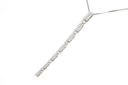 Pt900縦ライン2ctダイヤモンドペンダント P5734DI-P