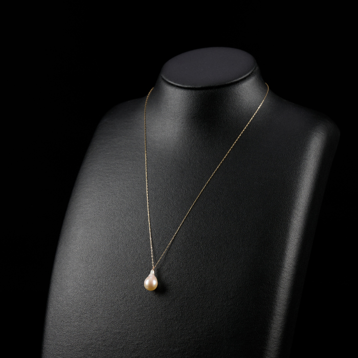 8ミリ可愛いアコヤバロックパールペンダントネックレス：B660-001_イメージ3