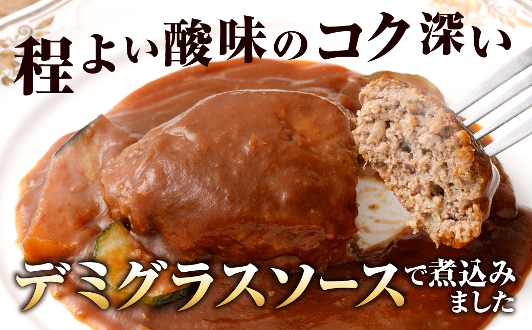オリジナルデミグラスソースの煮込みハンバーグ