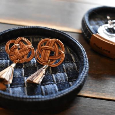 ふるさと納税 福山市 デニム加工職人の手仕事から生まれた【ミニトレイ】2個セット(市松) |  | 03