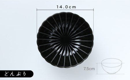 【美濃焼】ぎやまん陶 おすすめ食器 4点セット 墨ブラック【カネコ小兵製陶所】【TOKI MINOYAKI返礼品】食器セット プレート ボウル 丼 ケーキ皿 取り皿 副菜鉢 サラダボウル オーバル メ