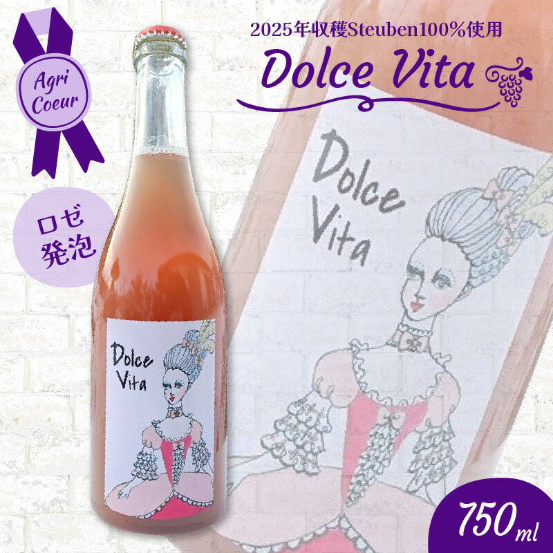 【ふるさと納税】Dolce Vita ( ロゼ 発泡 ワイン ) 750ml 山形県 上山市 0160-2506