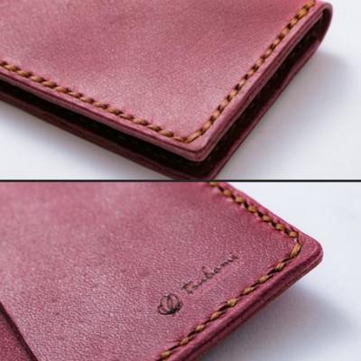 ふるさと納税 雲南市 総手縫いで仕立てた 本革のカードケース 2ポケット(ワインレッド) |  | 01
