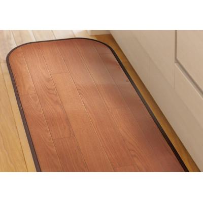 ふるさと納税 泉大津市 日本製　撥水・消臭・抗菌　キッチンマット　約60×120cm　ブラウン　350114610型