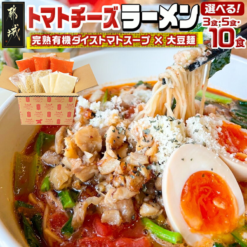 【ふるさと納税】【セット数が選べる！】トマトパスタのようなラーメン専門店のトマトチーズラーメンセット - 3食セット/5食セット/10食セット ヘルシー トマトラーメン 送料無料 SKU-D301 【宮崎県都城市は2年連続ふるさと納税日本一！】