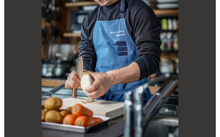 THE TABLIER（ザ・タブリエ）George cuisine×SEWING TAKEUCHI エプロン Apprenti 群青