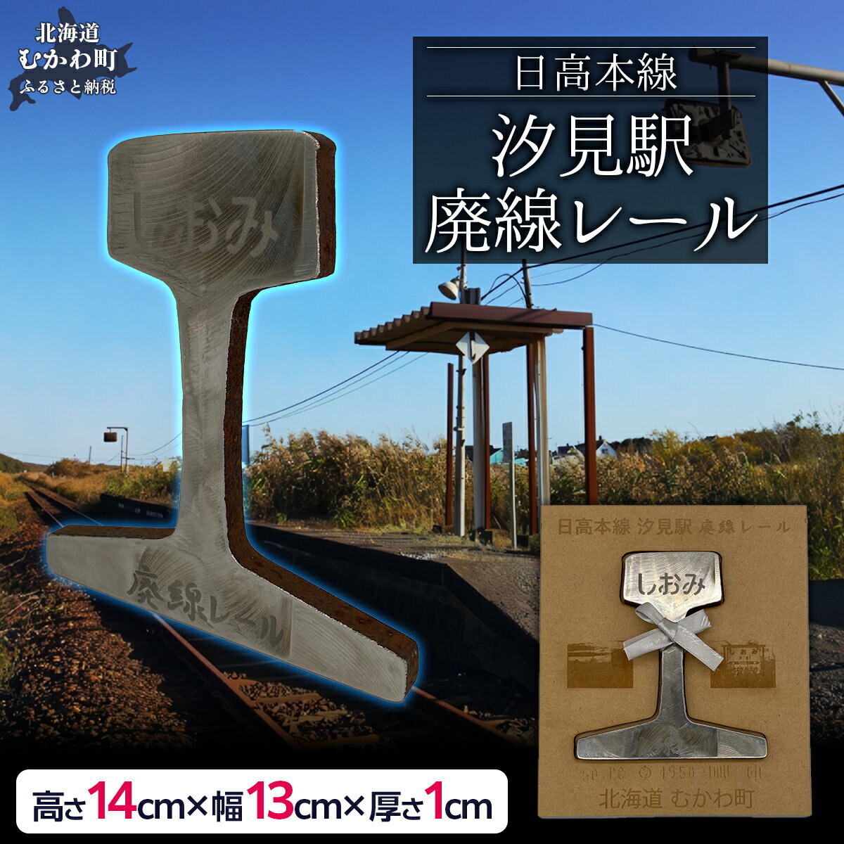 【ふるさと納税】 日高本線廃線レール 厚さ1cm（数量限定）【 ふるさと納税 人気 おすすめ ランキング 廃線 レール フォトスタンド 置物 限定 北海道 むかわ町 送料無料 】 MKWB030