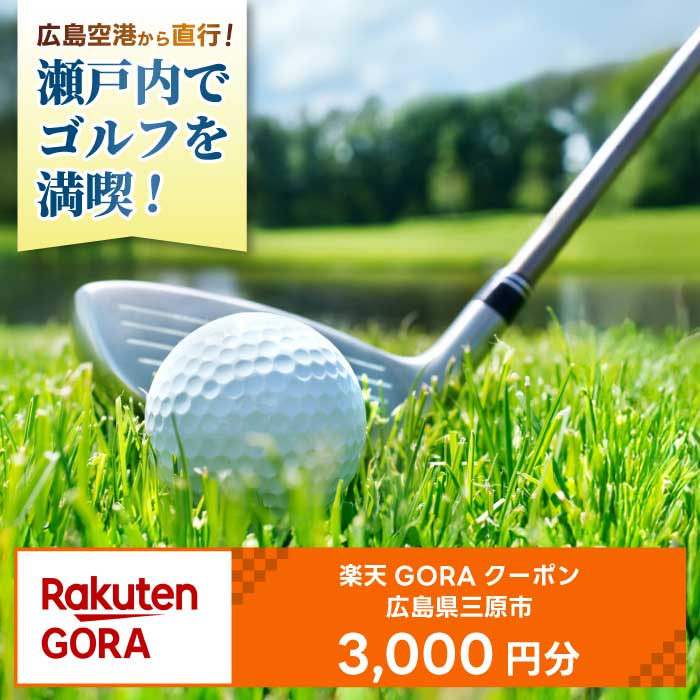 【ふるさと納税】広島県三原市の対象ゴルフ場で使える楽天GORAクーポン 寄付額10,000円 153010