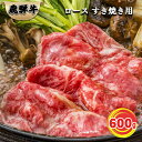 【ふるさと納税】 厳選 飛騨牛 ロース すき焼き用 600g 冷凍 牛肉 すき焼き ロース肉 肉 こだわり 贅沢 とろける 1品 逸品 肉汁 美味しい おいしい 旨味 うま味 うまみ 旨い うまい ここだけ ボリューム BIG big ビッグ 大きい おおきい たっぷり 600グラム 岐阜 北方町