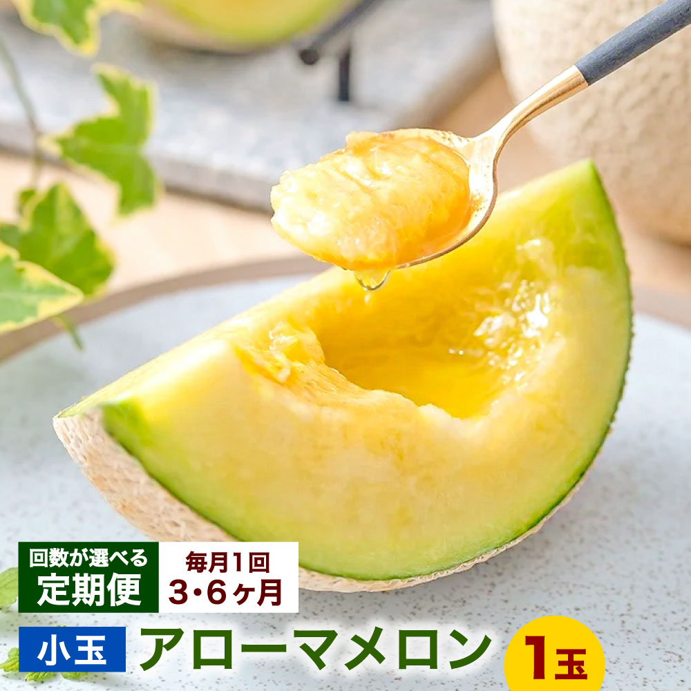 【ふるさと納税】【選べる定期便】静岡県産 高級アローマメロン 小玉 1玉 約0.9kg以上＜定期便3ヶ月 または 6ヶ月＞メロン 高級メロン マスクメロン 温室 フルーツ くだもの 果物 化粧箱入 お取り寄せ 国産 静岡県 菊川市 送料無料【通年受付・発送】