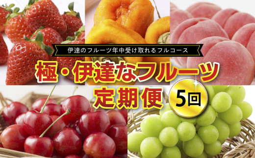 
年中受付 福島県産 極・伊達なフルーツ定期便 全5回 6月中旬頃から順次発送 さくらんぼ 佐藤錦 紅秀峰 桃 あかつき シャインマスカット あんぽ柿 いちご とちおとめ 定期便 伊達の桃 もも モモ 果物 くだもの フルーツ 国産 名産 食品 F20C-781
