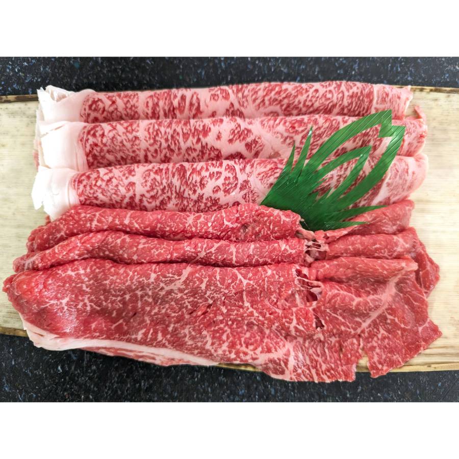 ＜丸中本店＞A5等級「松阪牛」しゃぶしゃぶ用2種セット（ロース・モモ）各200g（計400g）