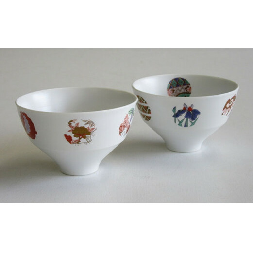 ARITA PORCELAIN LAB(アリタポーセリンラボ) ASTEROID(アステロイド)・ペア段付飯碗 有田焼 モダン 茶碗 小鉢 A35-214
