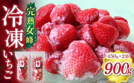 【苺ファーム森本】完熟女峰の冷凍いちご　450g×2袋　≪　IDOMALL　セレクト≫_mk048-010