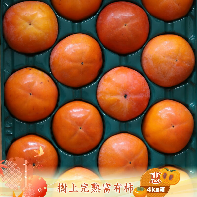 【ふるさと納税】【先行予約】樹上甘熟富有柿 【恵】4kg箱　〈出荷時期：2026年11月15日～2026年12月10日出荷終了〉【 柿 かき フルーツ 神奈川県 海老名市 】
