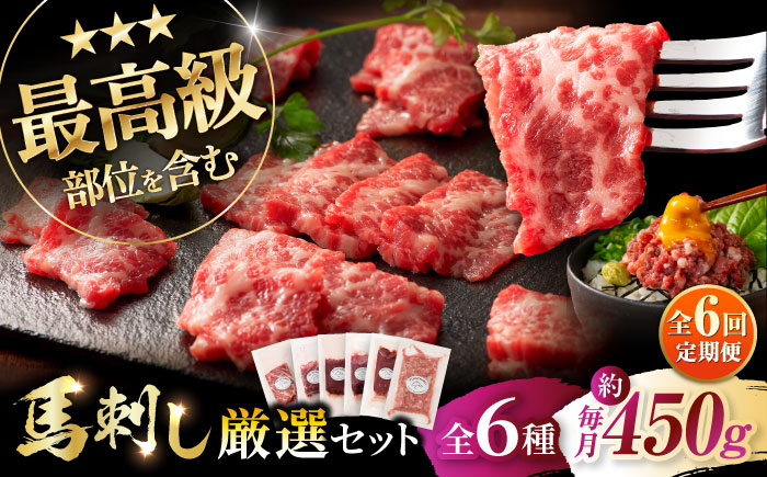 【全6回定期便】「熊本特産」馬刺し専門店厳選の6種セット 3893【株式会社フジチク】 [BHAD073]