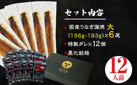 ふっくら肉厚！『国産うなぎ』蒲焼 大 6尾 うなぎ