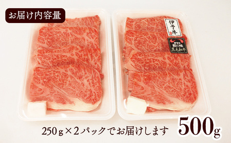 ★女性に人気★ 伊予牛絹の味 すき焼き用 ロース 500ｇ (冷凍)　伊予牛 すき焼き ロース 黒毛和牛 