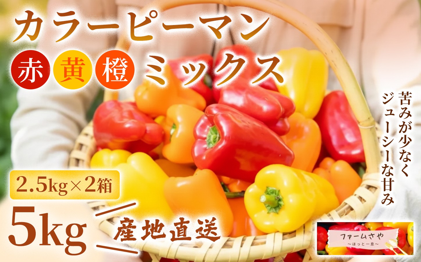 
                  【2.5kg×2箱】カラーピーマン（ミックス）
                