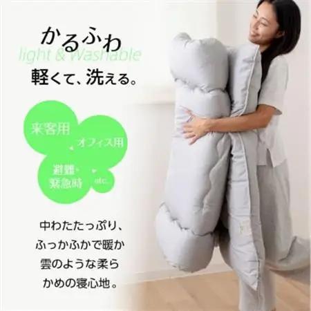 大牟田市生産 合繊敷き布団 シングルロング 中綿1.8kg 100×210cm アイボリー_雑貨・日用品 布団 寝具 _【1553806】