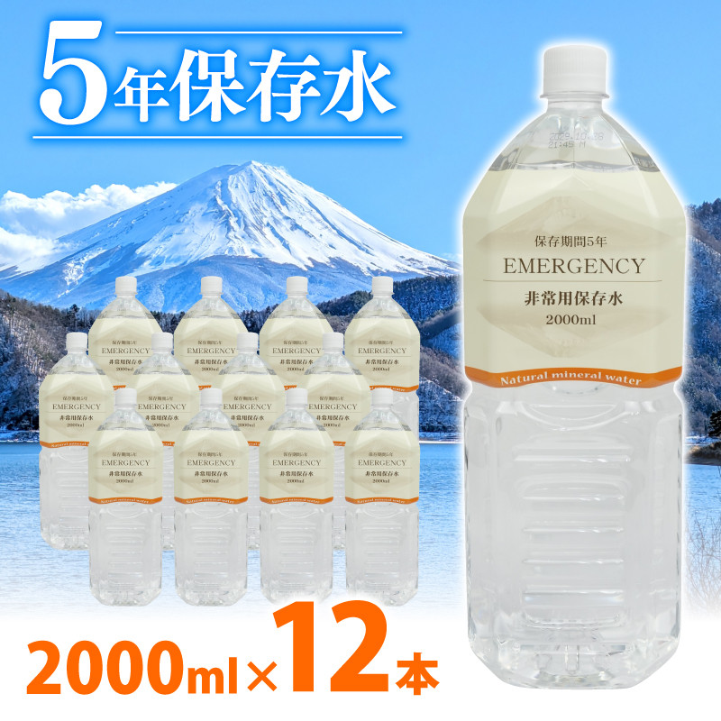 
水 ペットボトル 2L × 6本 2ケース 計12本 ミネラル ウォーター 天然水 非常用 保存水 飲料水 防災 備蓄 静岡県 沼津市
