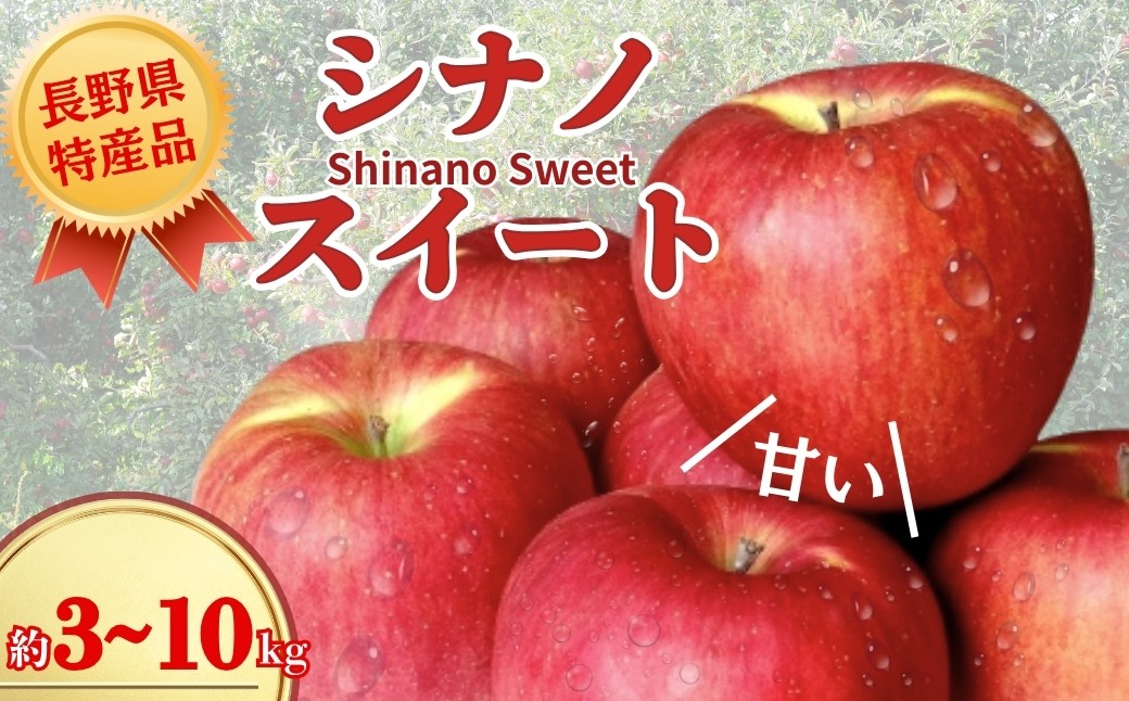 
                  【2026年先行予約】シナノスイート  約3kg / 約5kg / 約10kg｜ 果物 フルーツ リンゴ 林檎 シナノスイート 千曲市 長野県 信州
                
