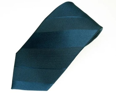 ネクタイ　富士桜工房　紺無地　三段縞（納戸）