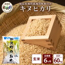 【ふるさと納税】【お米の定期便6回】那賀町のお米 キヌヒカリ (玄米) 10kg×6回 計60kg【徳島県 那賀町 相生 国産 玄米 キヌヒカリ 10kg 10キロ 60kg 60キロ 産地直送】YS-31