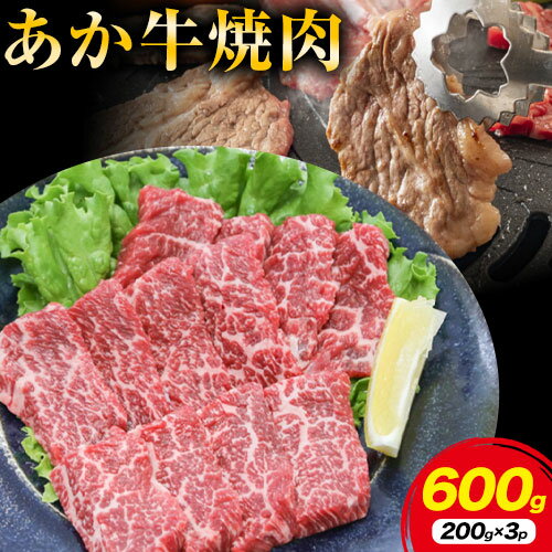 【ふるさと納税】熊本県産 あか牛 焼肉 600g 九州産直市場《30日以内に出荷予定(土日祝除く)》あか牛 肉 牛肉 国産牛 ブランド牛 焼肉 小分け
