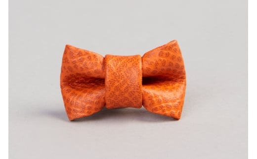 レザーブートニー(ピンブローチ) オレンジ【1232-1-ECF】｜革製品 レザー 国産 [1090]