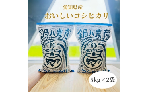 愛知県弥富市産コシヒカリ5kg　2袋【1211668】