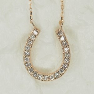 K18ピンクゴールド ダイヤモンド ペンダントネックレス　　　HH-018609