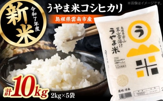 【新米】神話の里/吉田町「うやま米」コシヒカリ 10kg（2kg×5）白米 精米 コメ 島根県雲南市/有限会社藤本米穀店 [AIDB019]