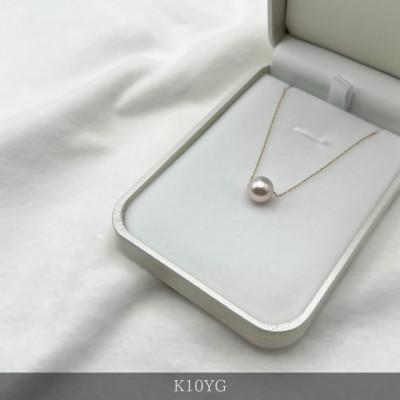 ふるさと納税 伊勢市 K10YG　アコヤ真珠　スルーペンダント　8ミリアップ　1666 |  | 01