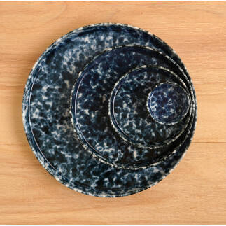 有田焼 呉須うのふ バーチカルプレート 4枚セット マルシゲ陶器 A35-201_イメージ2