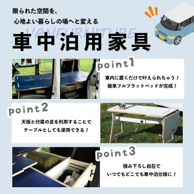 ふるさと納税 恵庭市 車中泊用家具(バンファニチャー)N-BOX専用　フルセット(ブルー) |  | 01