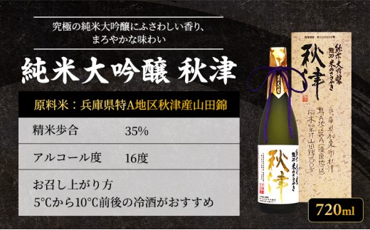日本酒 純米大吟醸 龍力 秋津 720ml 四合瓶 本田商店 山田錦 特A地区 地酒 清酒 お酒 ギフト プレゼント お歳暮 家飲み 晩酌 兵庫県 姫路市