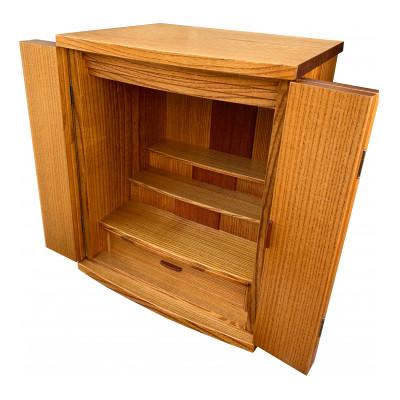 ふるさと納税 岸和田市 総桐無垢摺り漆仕上げ仏壇(幅455×高さ545)小さな上置き現代家具調ぶつだん厨子　初音の家具 |  | 01