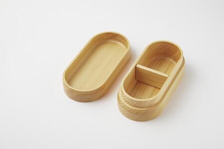 ◇紀州桧弁当箱 タイプ2 NA ナノコート 弁当包みセット【コトリ】