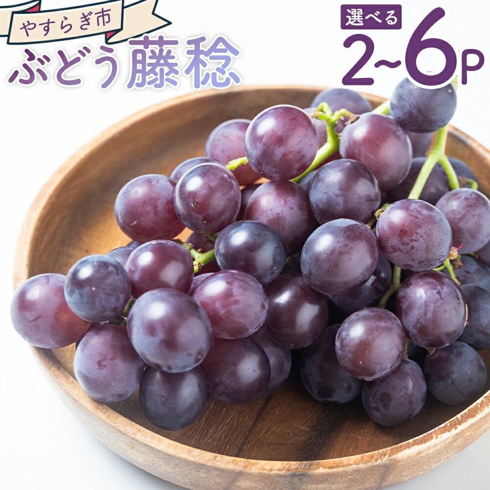 【ふるさと納税】【選べる数量】ぶどう 藤稔 (2P/4P/6P) - 選べる 数量 国産 果物 くだもの 青果 フルーツ 葡萄 ブドウ グレープ ジューシー デザート やすらぎ市 高知県 香南市【冷蔵】