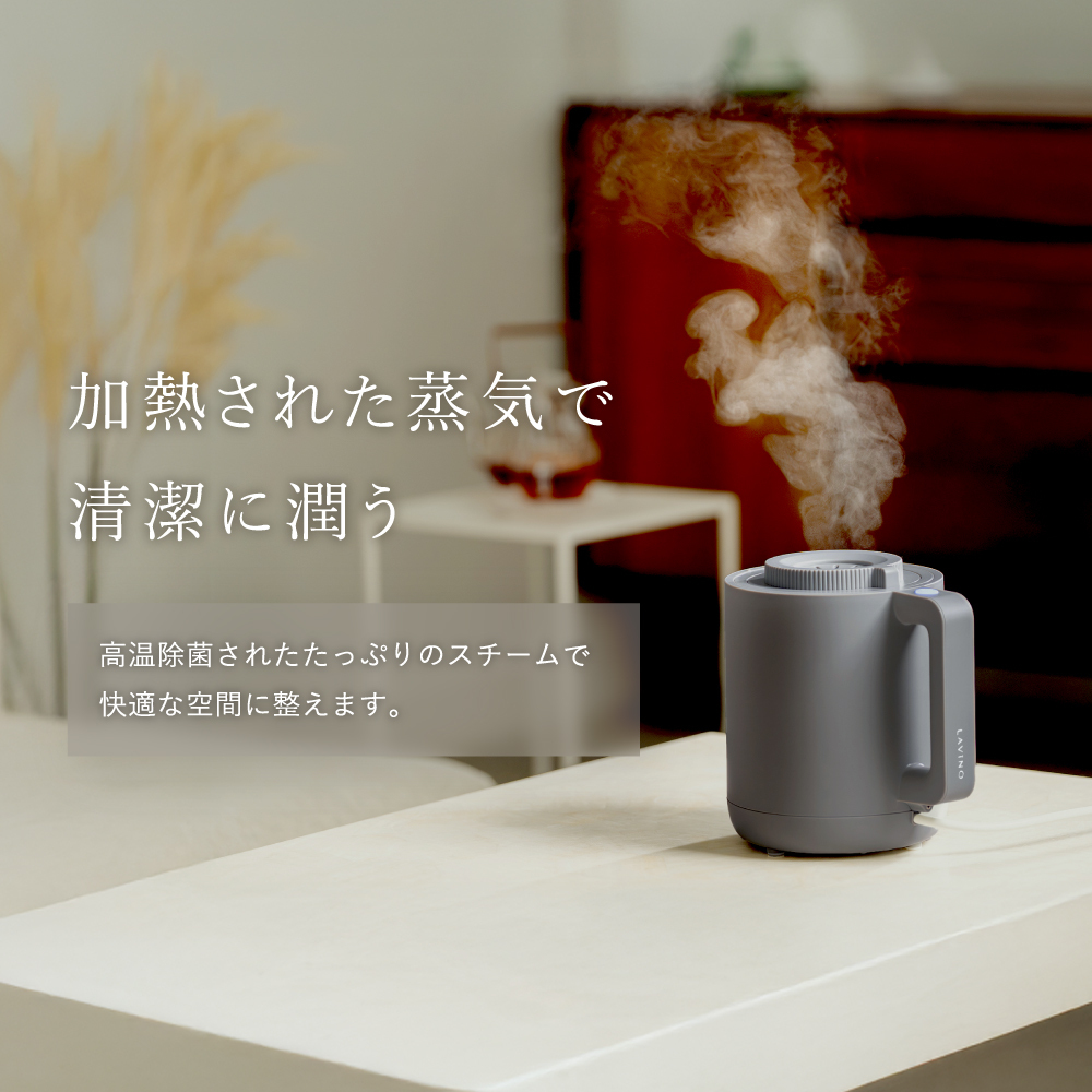 LAVINO ホットモイスト LAVINO ラビーノ 加湿器 卓上加湿器 空調 家電 暖房  ［EV31-NT］_イメージ4